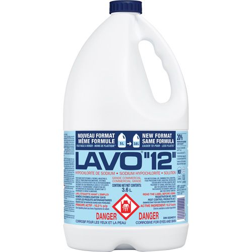 "LAVO 12%" 12% BLEACH SOLD 3.6L